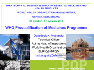 Diapositive 1 - World Health Organization