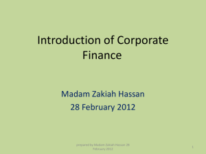 Introduction of Corporate finance