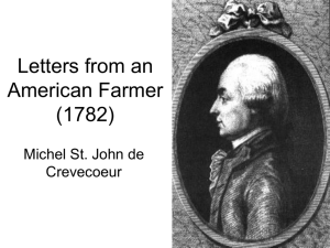 Michael St. John de Crevecoeur, Letters from an American Farmer