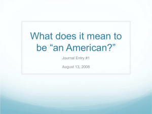 What is an American_ (melting pot, salad bowl, etc - KIS