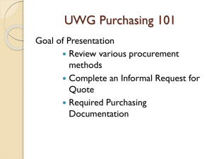 UWG Contract Compliance 101 - The University of West Georgia