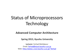 Status of Microprocessors Technology