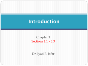 Introduction - Dr. Iyad Jafar