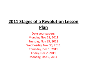 2011 Stages of a Revolution Lesson Plan Date your papers