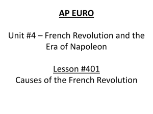 Lesson 401 - Causes of French Revolution