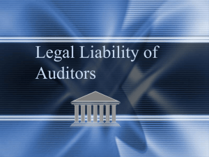Legal Liability of Audtiors