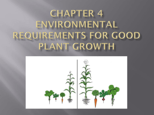 Chapter 4 Environmental Requirements for Good Plant Growth
