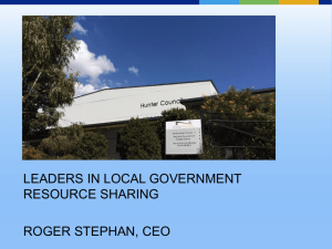 Hunter Councils, Leaders in local government resource sharing