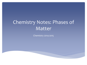Chemistry Notes: Phases of Matter
