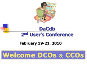 User's Group for DACdb