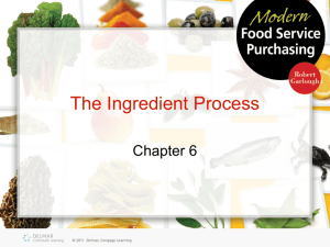 The Ingredient Process - Delmar