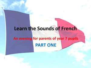 Learn the Sounds of French - Bury Church of England High School