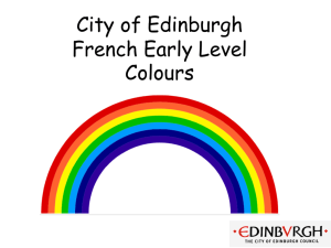 C'est de quelle couleur? - Edinburgh Modern Languages