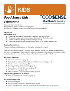Food $ense Kids Edamame - Utah State University Extension