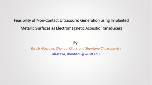 Feasibility of Non-Contact Ultrasound Generation using Implanted