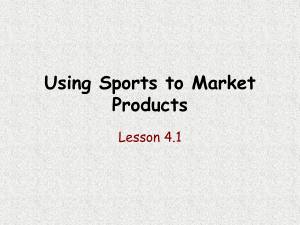 Using Sports to Market Products