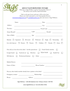 Naturopathic Adult Intake Form