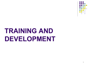 The Training and Development (T&D)