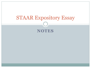 STAAR Expository Essay