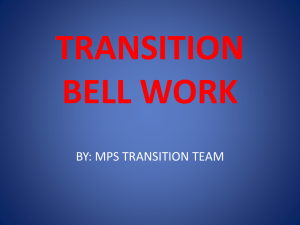 transition bell work - Moore Public Schools