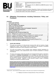 6J Mitigating Circumstances inc Extensions: Policy and Procedure