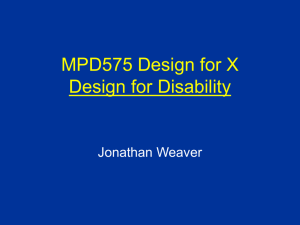 Design for Disability