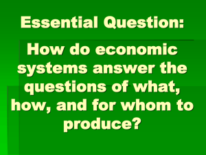 Economic Systems Notes - Troup County School System