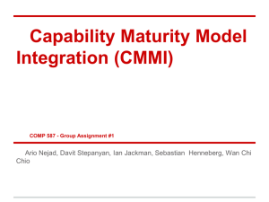 Capability Maturity Model Integration (CMMI) COMP 587