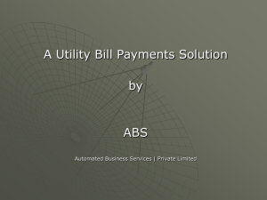 Utility Bills Payment Presentation