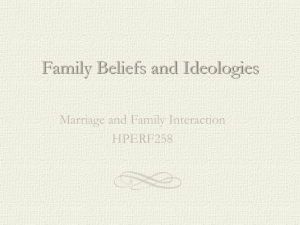 Family Beliefs, Rituals and Rules