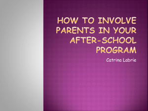 Involving Parents (PowerPoint)