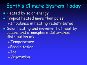 Earth's Climate System Today