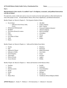 AP World History Study Guide Unit 3, Postclassical Era Name Part 1