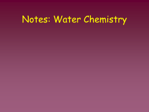 Notes: Water Chemistry