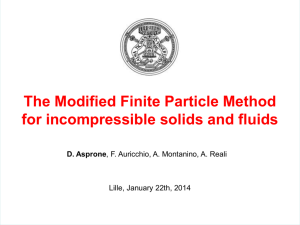Finite Particle Methods for incompressible fluids and solids