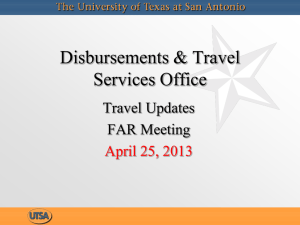 Travel Services update