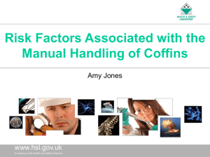 Risk factors associated with manual handling of coffins