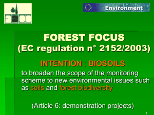 Draft proposal Demonstration Project