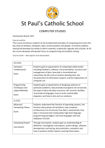 Computer Science - St. Paul's Catholic School
