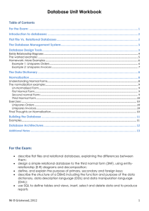 Flat File Vs. Relational Databases