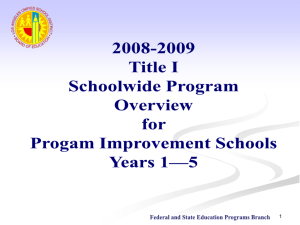 Purpose of Title I - Los Angeles Unified School District
