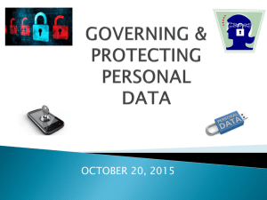 Governing & Protecting Personal Data