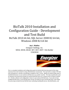 BizTalk 2010 Installation and Configuration Guide