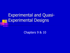Experimental and Quasi