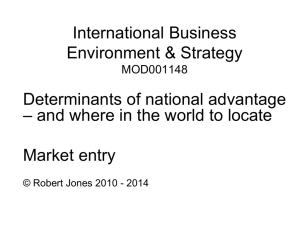 Where in the World to locate and Market Entry 2014