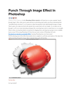 "punch through" image effect with Photoshop!