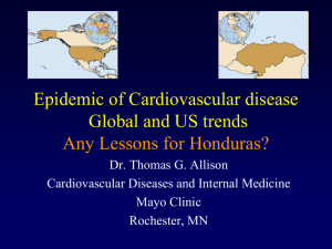 Epidemic of Cardiovascular disease Global and US trendsAny