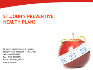 Preventive Health Plans - St.John's National Academy of Health