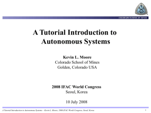 A Tutorial Introduction to Autonomous Systems