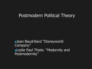 Modern and Postmodern Political Theory